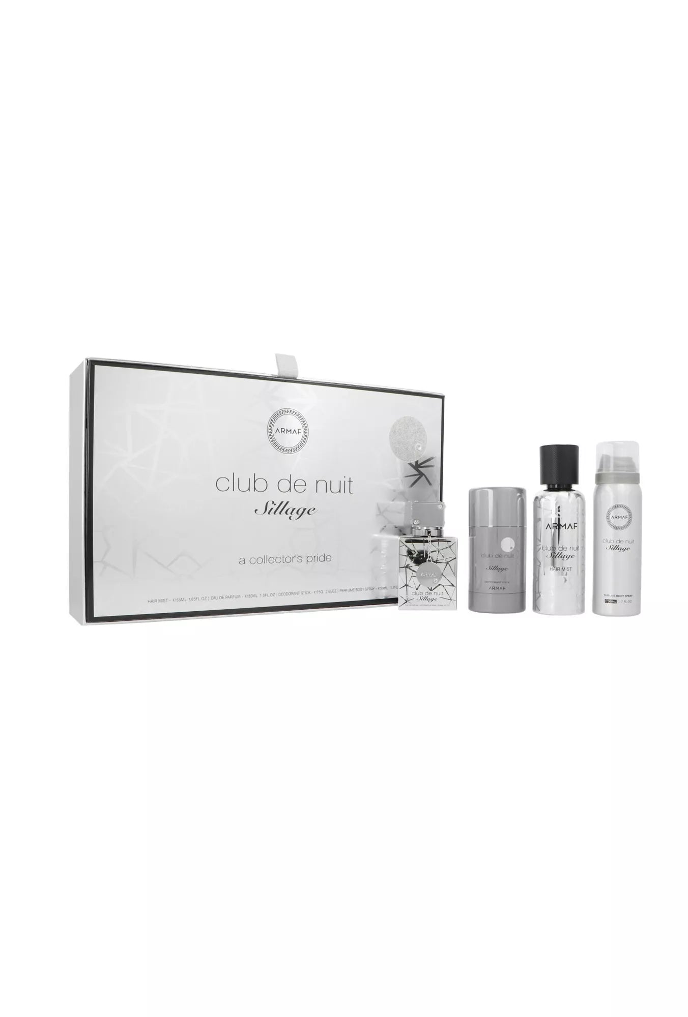 Zestaw Armaf Club De Nuit Sillage Man Edp 30ml + Perfume Body Spray 50ml + Deostick 75g + Hair Mist 55ml
