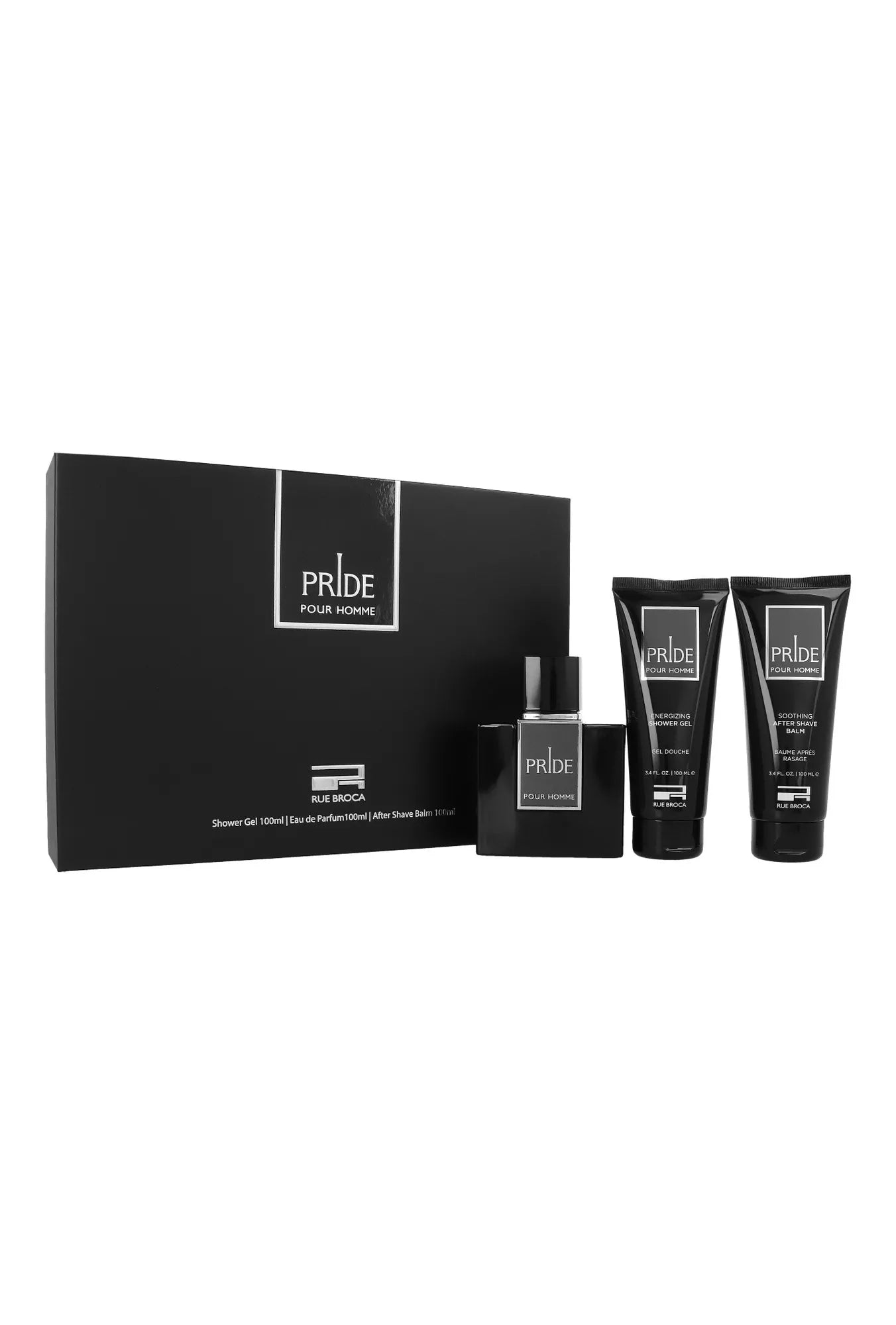 Zestaw Rue Broca Pride Edp 100ml + Aftershave Balm 100ml + Shower Gel 100ml