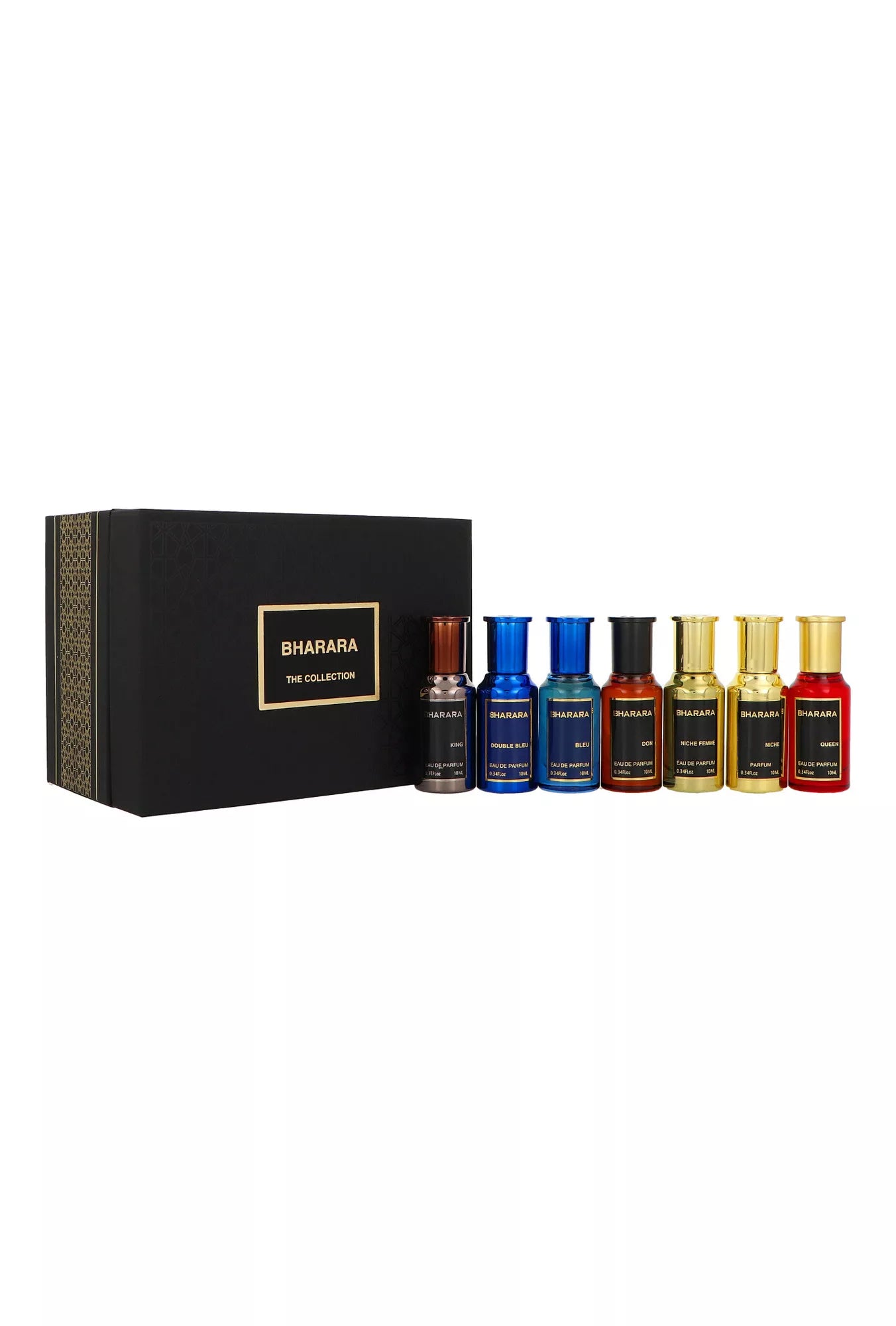 Zestaw Bharara Collection Mini: King Edp 10ml + Double Bleu Edp 10ml + Bleu Edp 10ml + Don Edp 10ml + Niche Femme Edp 10ml + Niche Edp 10ml + Queen Edp 10ml